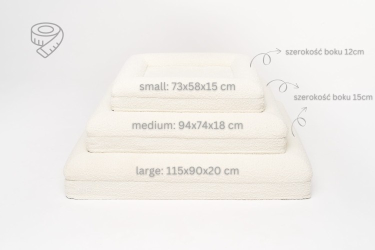 legowisko ortopedyczne dla psa rozmiary SIZES